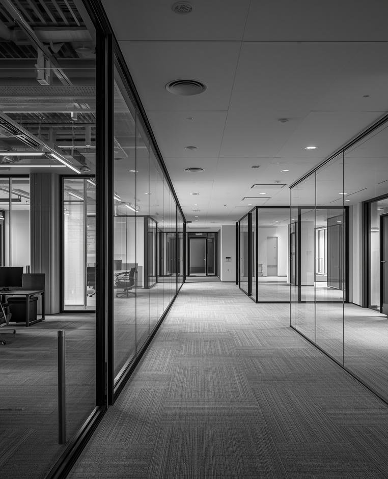 Office interior illustrating commercial space
